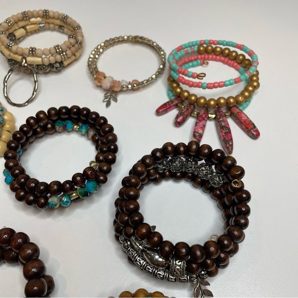 Designs by Katie Leigh Wrap Bangle Bracelets Set of 10 New Without Tags Boutique - Picture 4 of 7